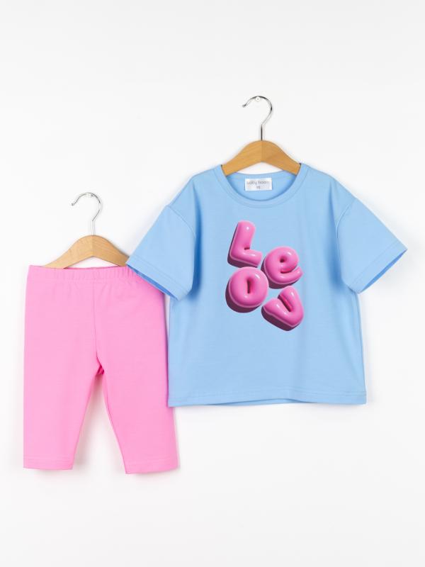 картинка Комплект для девочки Baby Boom КД552/2-К Голубой розовый от магазина детских товаров ALiSa