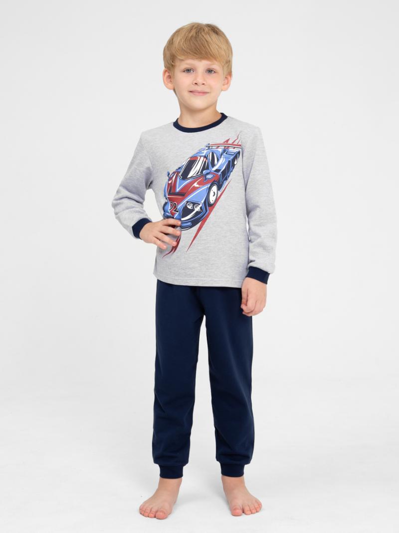 картинка Пижама для мальчика Cherubino CWKB 50140-11 Светло-серый меланж от магазина детских товаров ALiSa