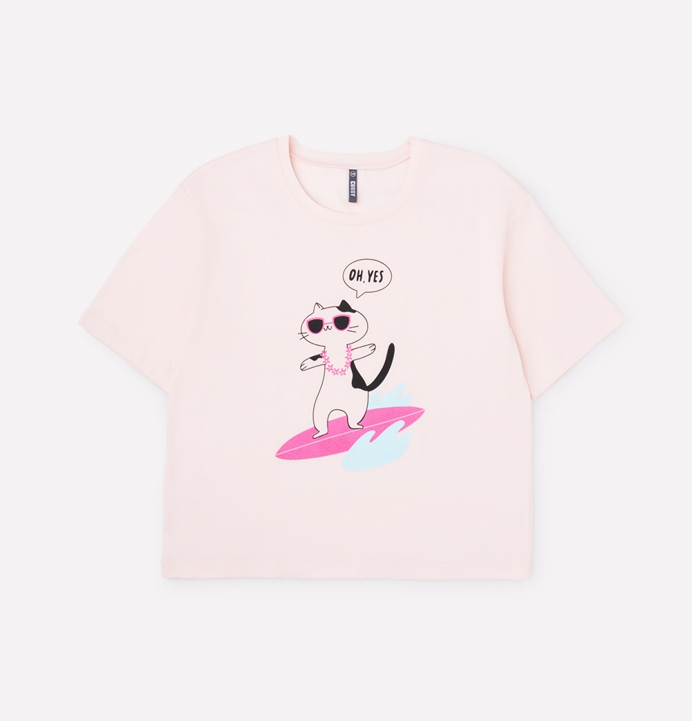 картинка Футболка для девочки КБ 301356 светло-розовый к47 от магазина детских товаров ALiSa
