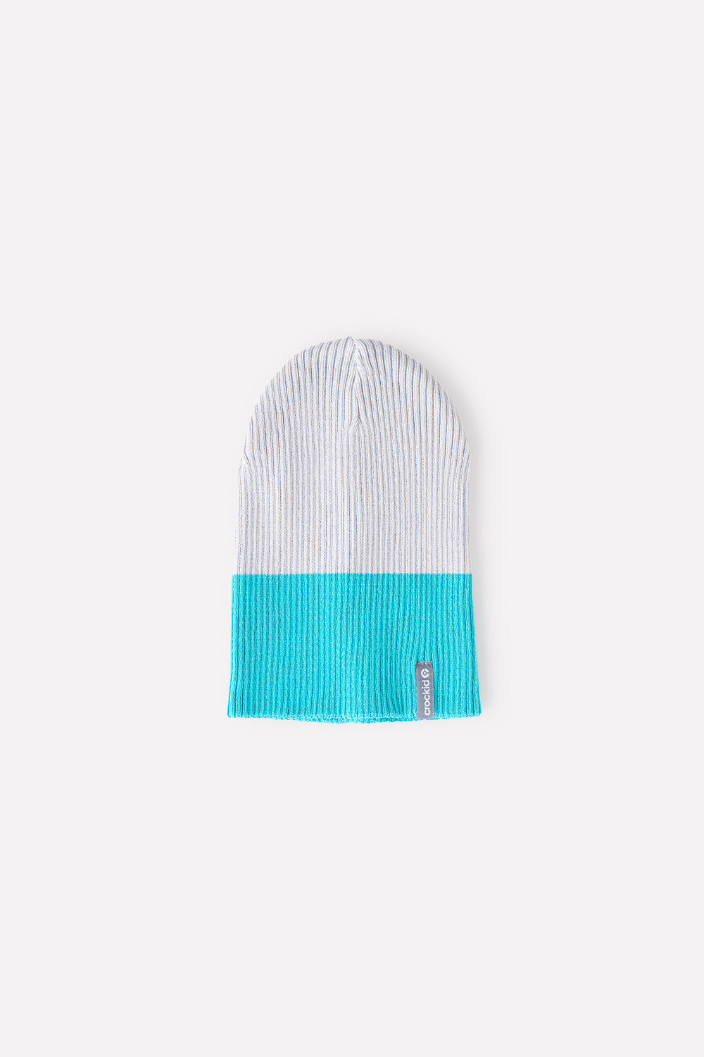 картинка Шапка для мальчика Crockid КВ 20264 светло-серый, темный минт от магазина детских товаров ALiSa