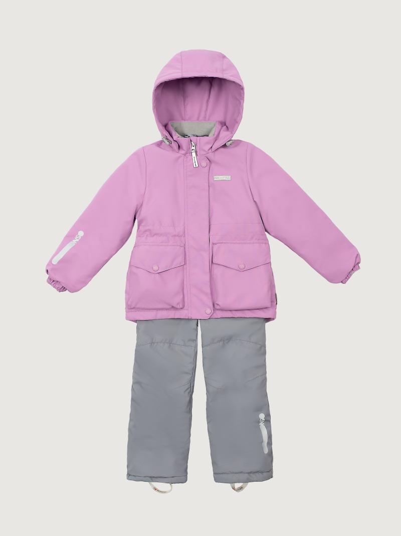 картинка Комплект утеплённый для девочки NIKASTYLE 7м2225 Орхидея серый от магазина детских товаров ALiSa