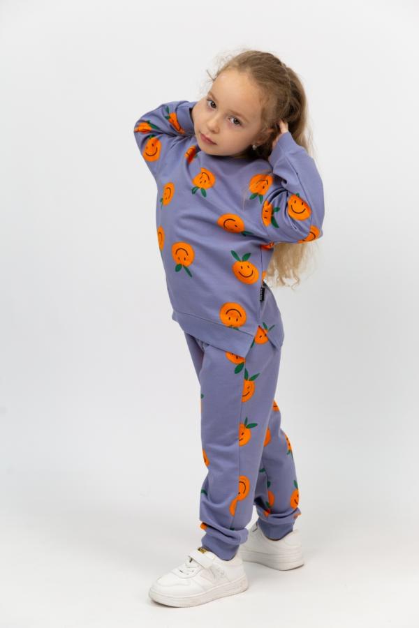 картинка Комплект для девочки Baby Boom КД519/3-Ф Апельсины на пыльно-фиолетовом Б112 от магазина детских товаров ALiSa