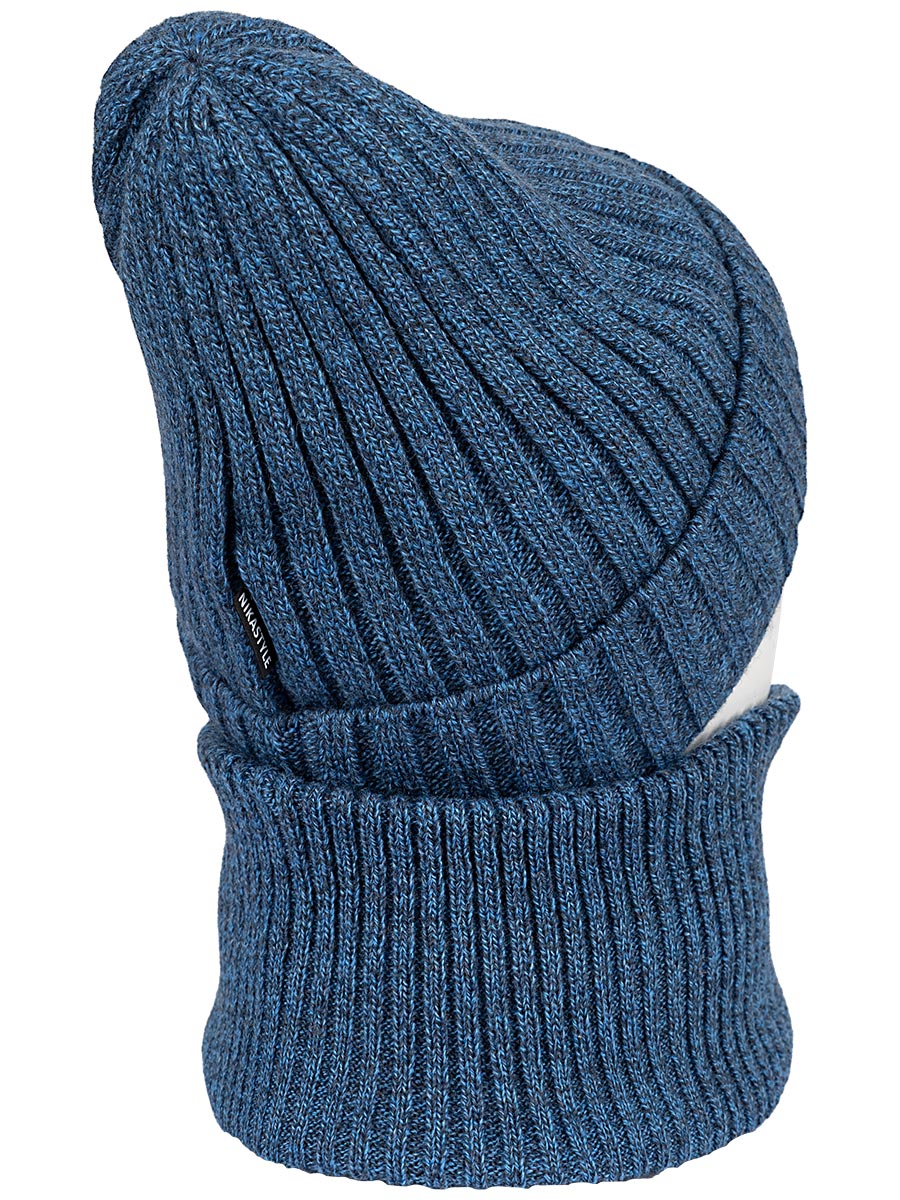 картинка Комплект шапка снуд для мальчика NIKASTYLE 12з16424 Джинсовый от магазина детских товаров ALiSa