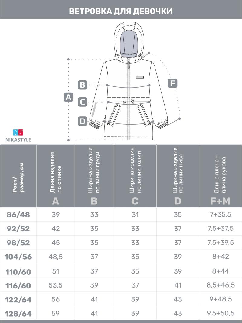 картинка Ветровка для девочки NIKASTYLE 4л3025 Лаванда от магазина детских товаров ALiSa