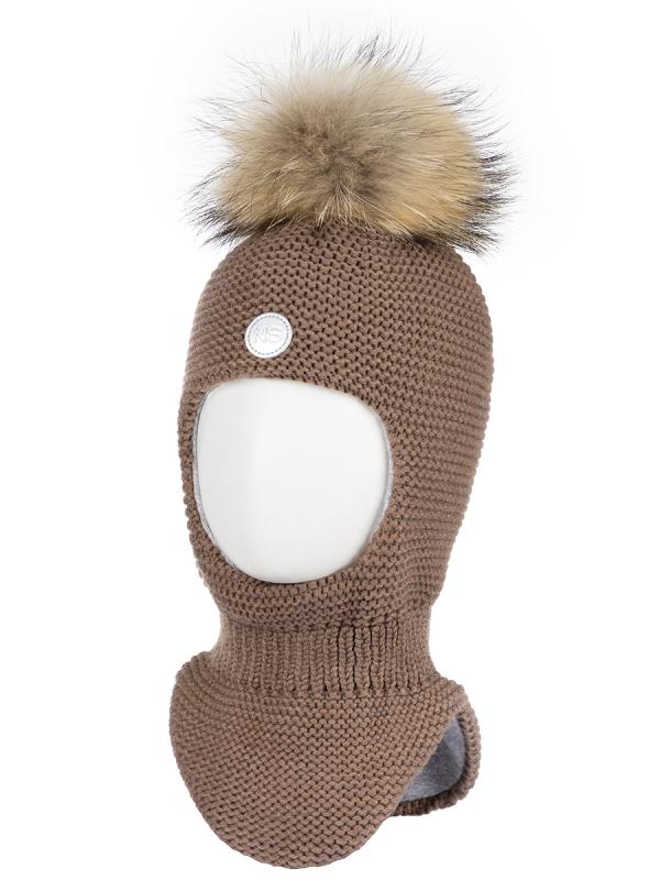картинка Балаклава утепленная для мальчика NIKASTYLE 10з15325 Кофе от магазина детских товаров ALiSa