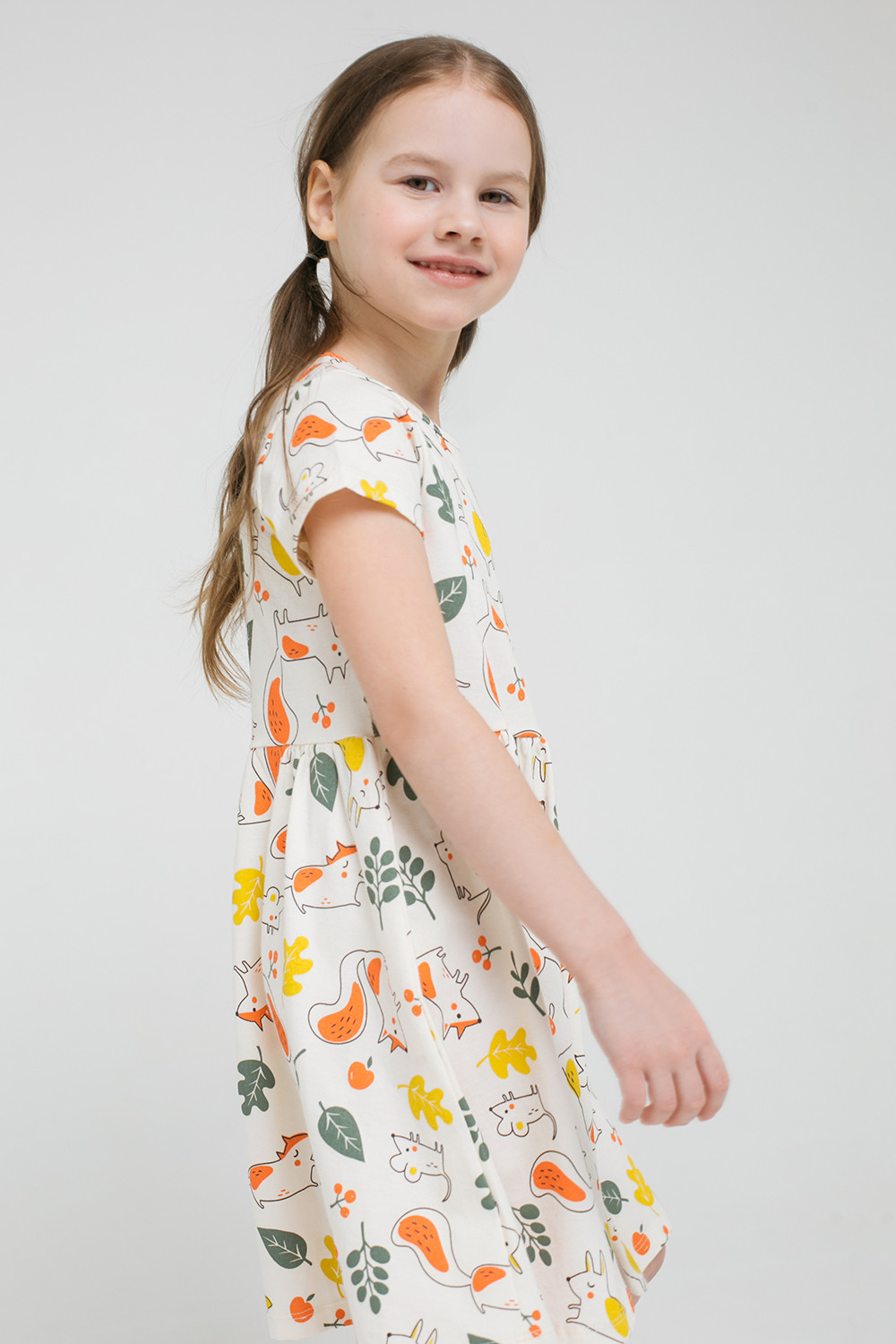 картинка Платье для девочки Crockid К 5646 сливки, осенний лес к1270 от магазина детских товаров ALiSa