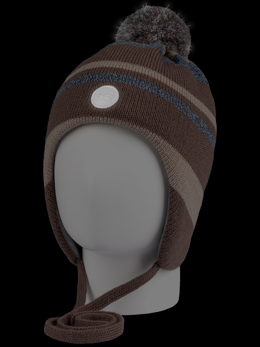 картинка Шапка утепленная для мальчика NIKASTYLE 11з15424 Кофе серо-голубой от магазина детских товаров ALiSa