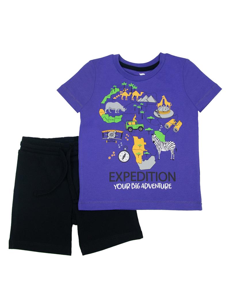 картинка Комплект для мальчика Cherubino CSKB 90102-44-318 Фиолетовый от магазина детских товаров ALiSa