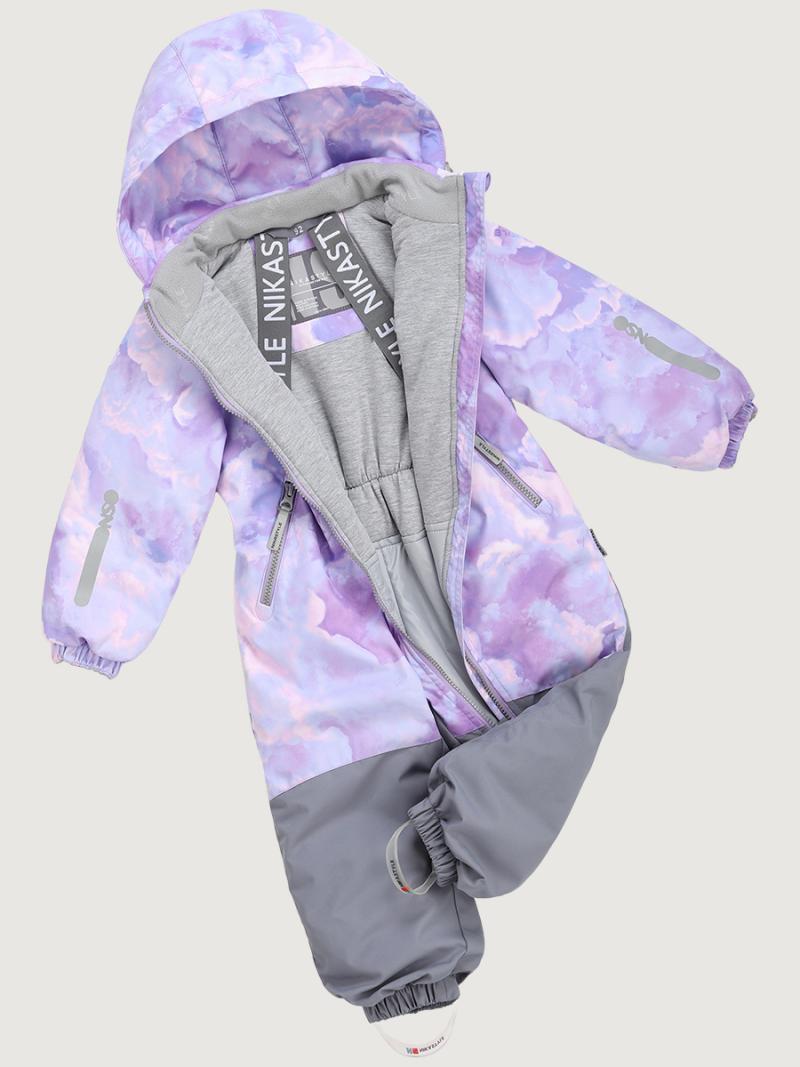 картинка Комбинезон утеплённый для девочки NIKASTYLE 8м0425 Сирень серый от магазина детских товаров ALiSa