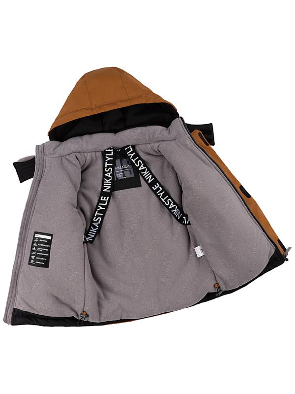 картинка Комплект зимний для мальчика NIKASTYLE 7з7124 Кэмел черный от магазина детских товаров ALiSa