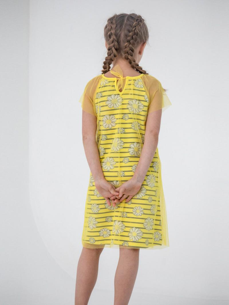 картинка Платье для девочки Cherubino CSKG 63082-30-311 Желтый от магазина детских товаров ALiSa