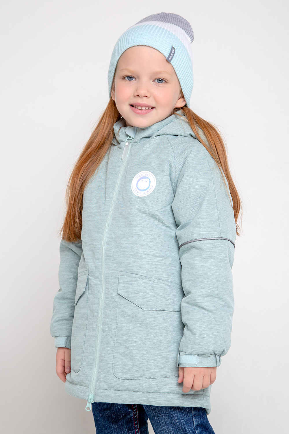 картинка Куртка зимняя для девочки Crockid ВК 38080/1 ГР от магазина детских товаров ALiSa