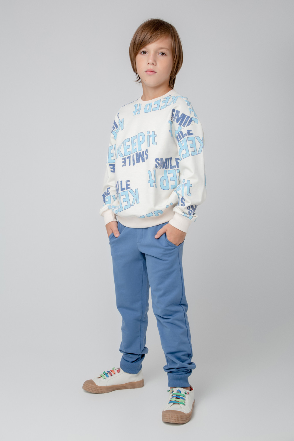 картинка Брюки для мальчика Crockid КР 400509 синяя волна к378 от магазина детских товаров ALiSa