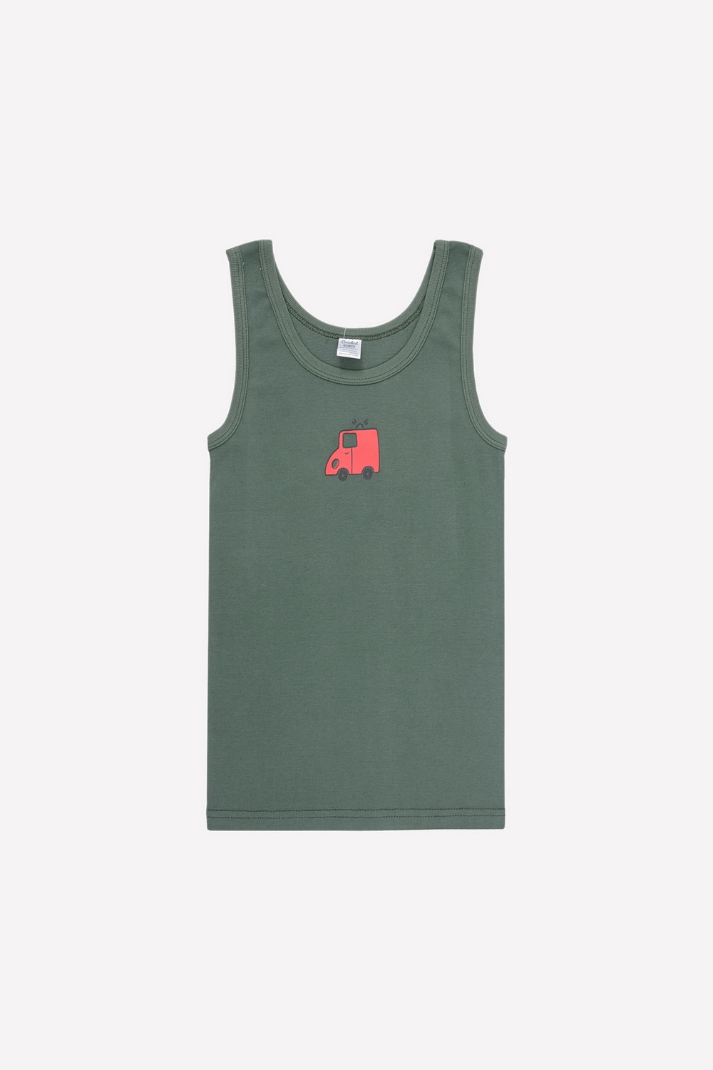 картинка Майка для мальчика Crockid К 1168 лесной мох (автопарк) от магазина детских товаров ALiSa