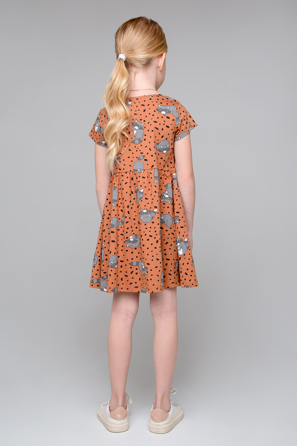 картинка Платье для девочки Crockid КР 5644 светло-коричневый, еноты к357 от магазина детских товаров ALiSa