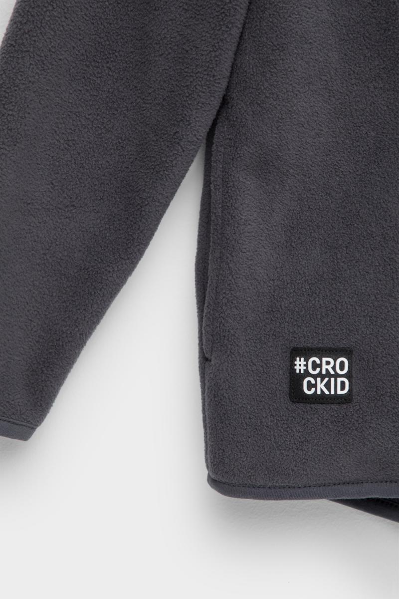 картинка Куртка флисовая Crockid ФЛ 34011 угольный серый от магазина детских товаров ALiSa