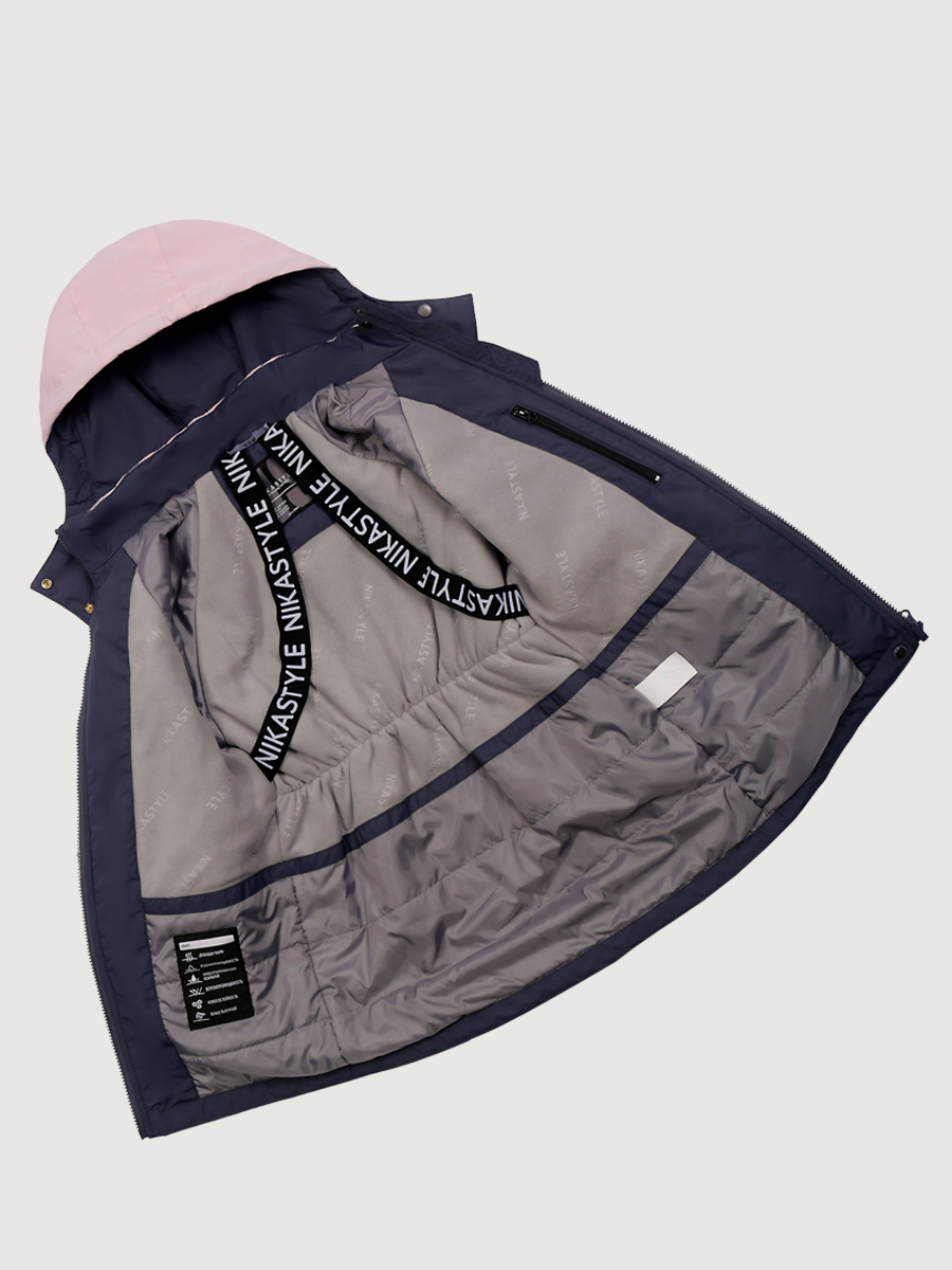 картинка Парка утеплённая для девочки NIKASTYLE 5м3425 Сакура Графит от магазина детских товаров ALiSa