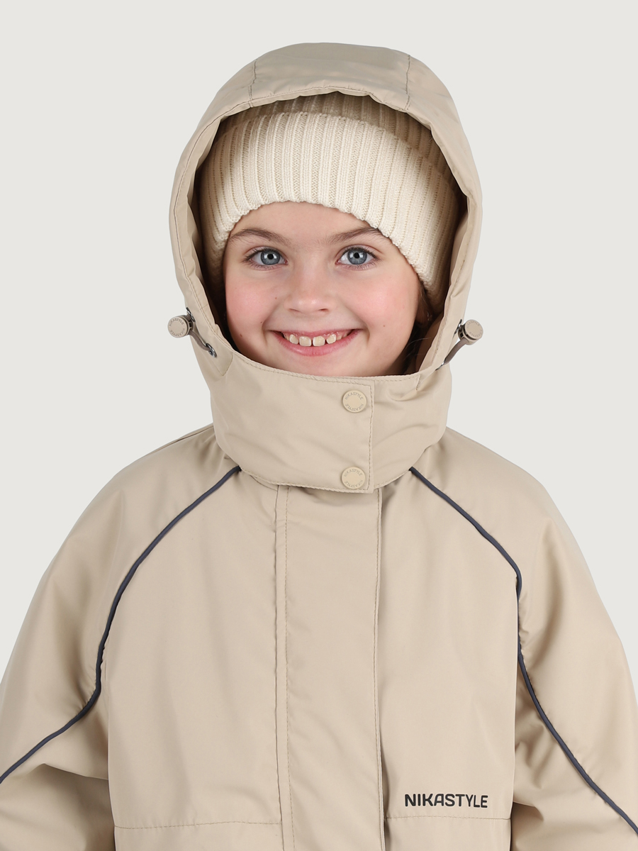картинка Парка утеплённая для девочки NIKASTYLE 5м3425 Латте от магазина детских товаров ALiSa