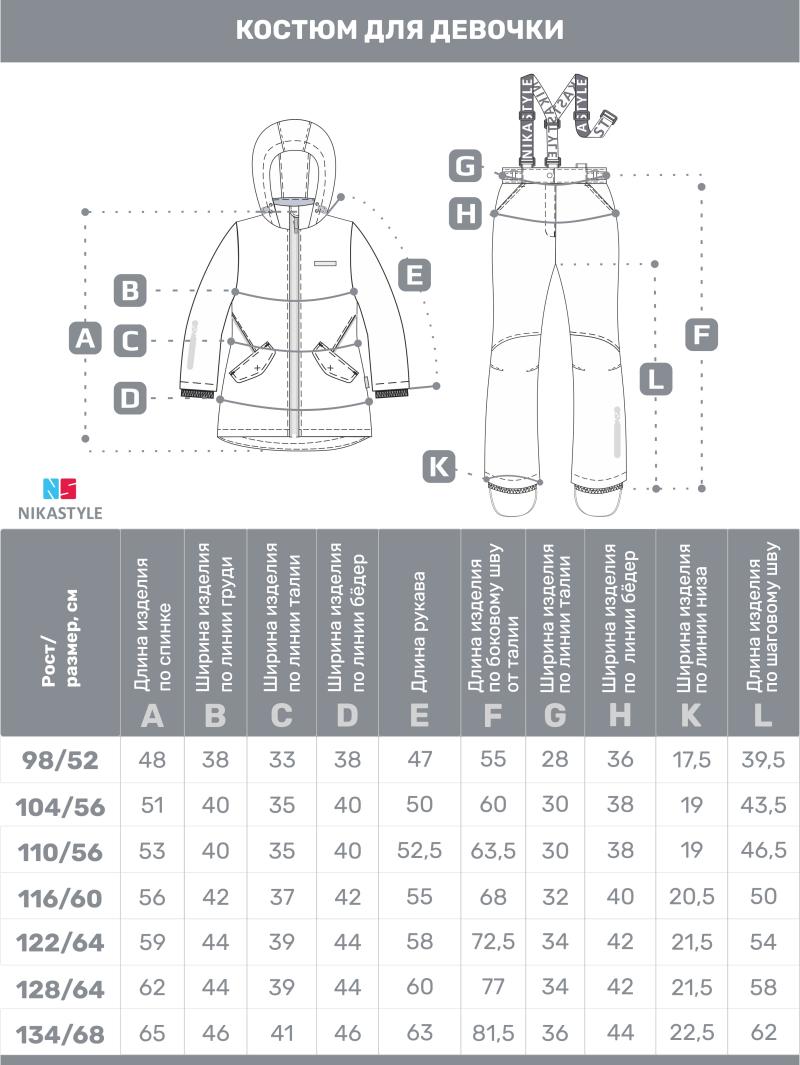 картинка Комплект утеплённый для девочки NIKASTYLE 7м2025 Орхидея серый от магазина детских товаров ALiSa