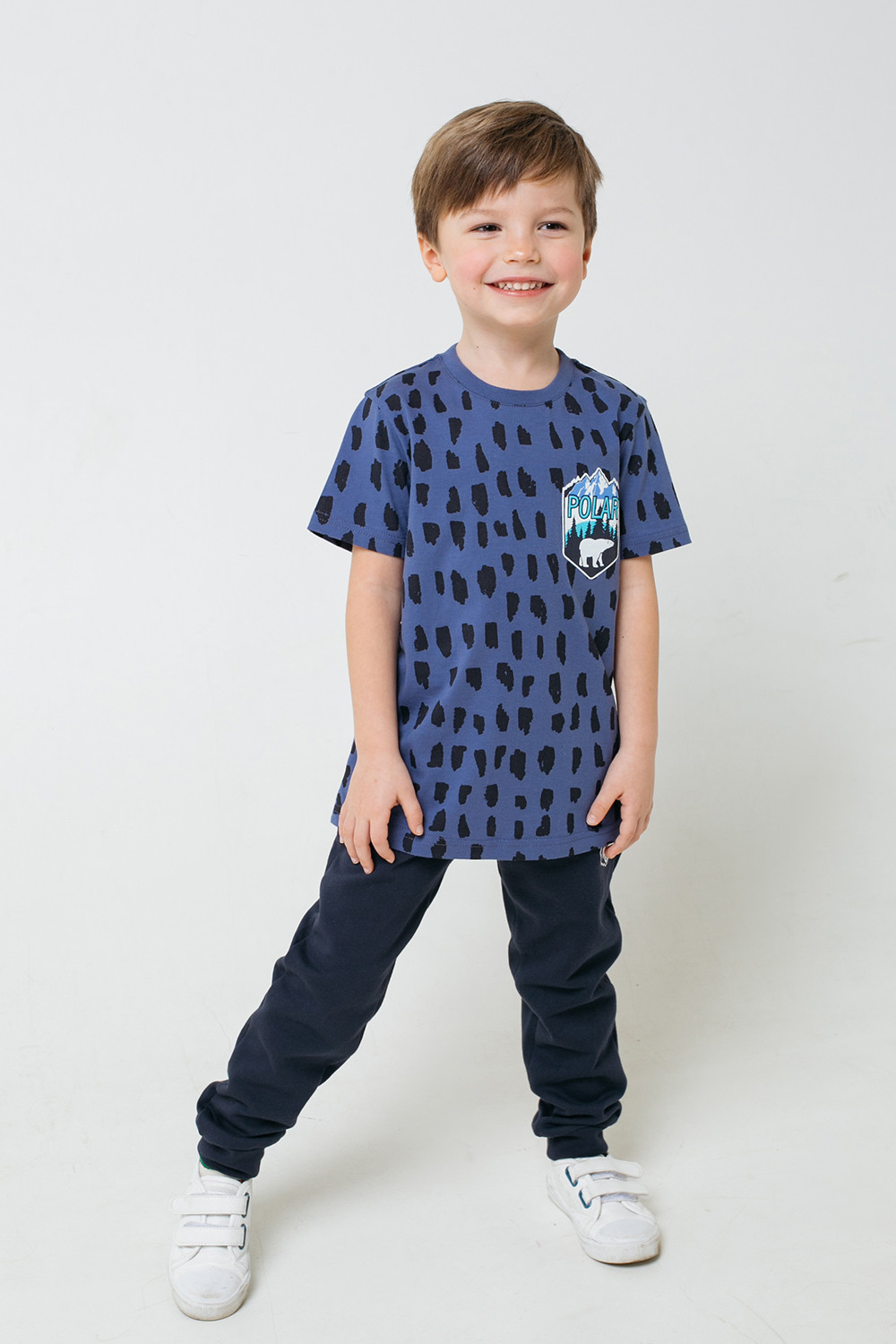 картинка Футболка для мальчика Crockid К 301402 джинсовый, кусочки льда к1273 от магазина детских товаров ALiSa