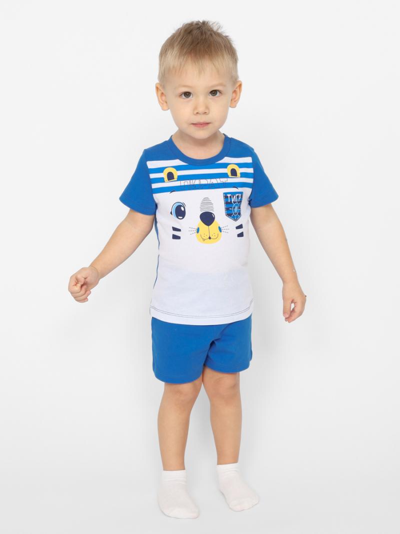 картинка Футболка для мальчика Cherubino CSBB 63588-42-380 Синий от магазина детских товаров ALiSa