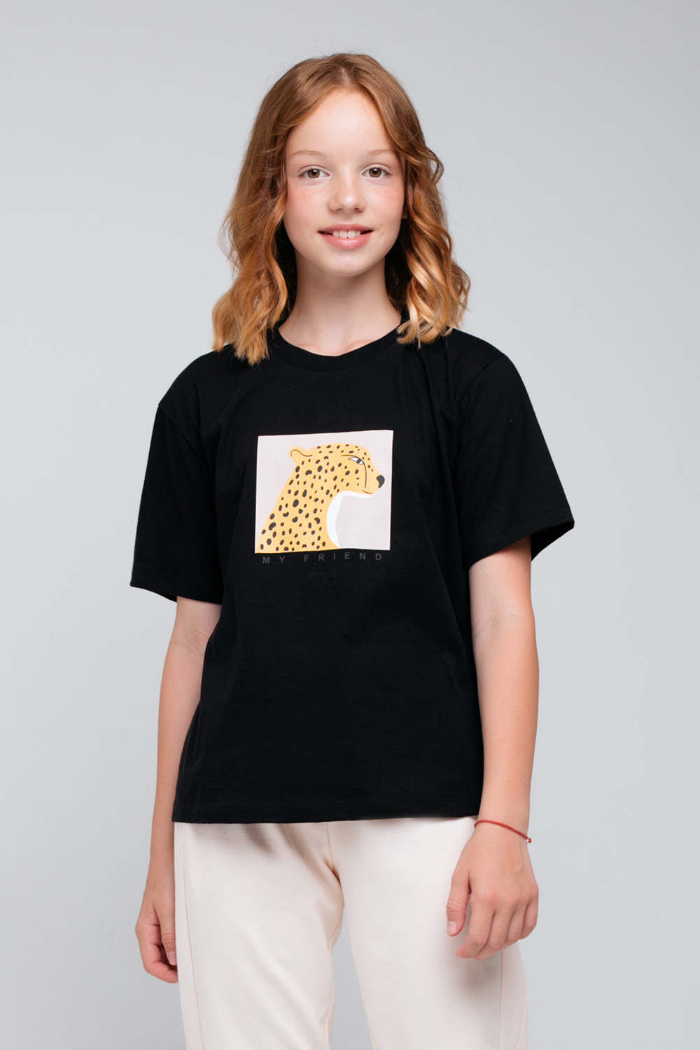 картинка Футболка для девочки КБ 301828 черный к74 от магазина детских товаров ALiSa