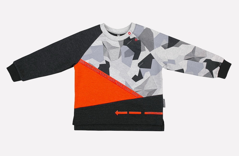 картинка Джемпер для мальчика Crockid КР 300524 геометрия, индиго к190 от магазина детских товаров ALiSa