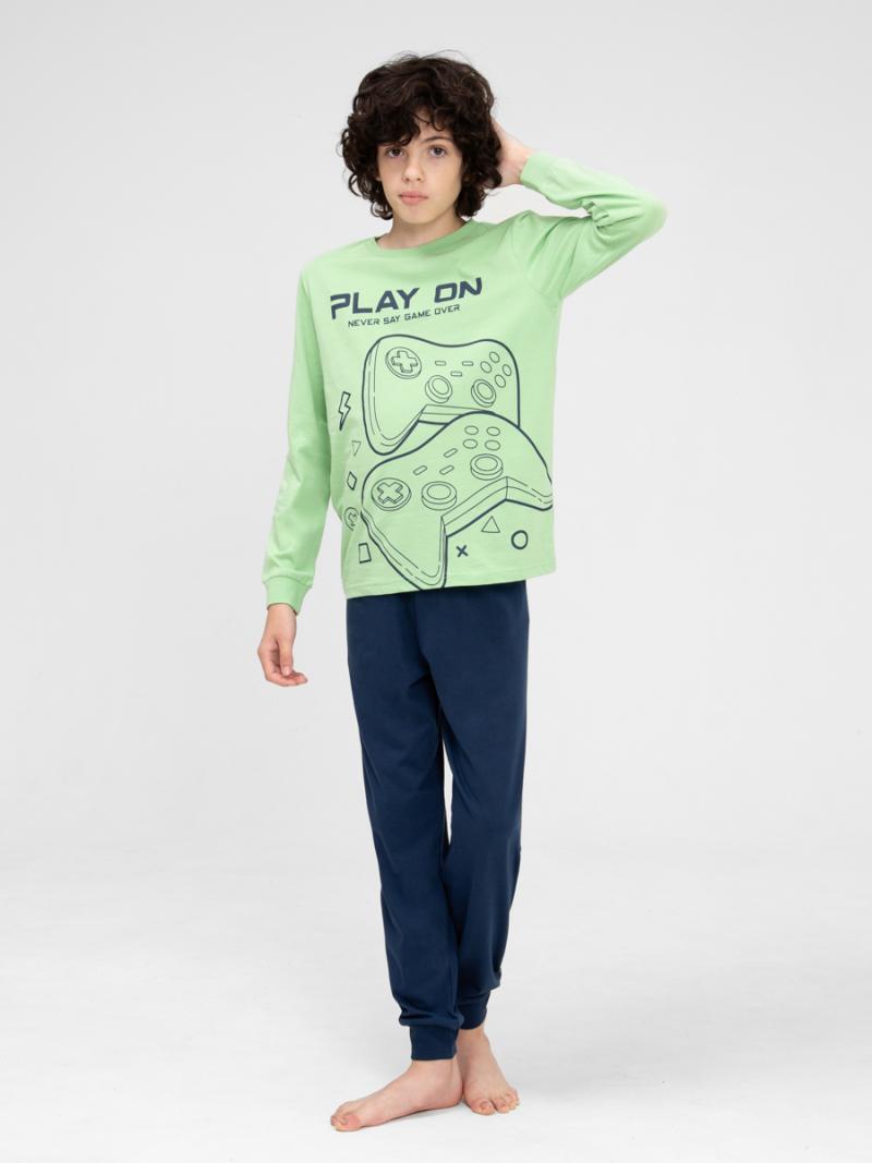 картинка Пижама для мальчика Cherubino CWJB 50143 37 Зеленый от магазина детских товаров ALiSa