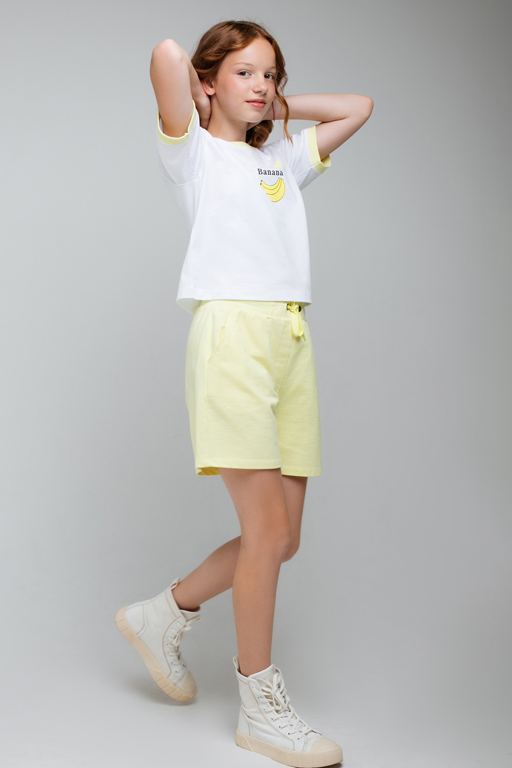 картинка Шорты для девочки КБ 400417 бледно-желтый к69 от магазина детских товаров ALiSa