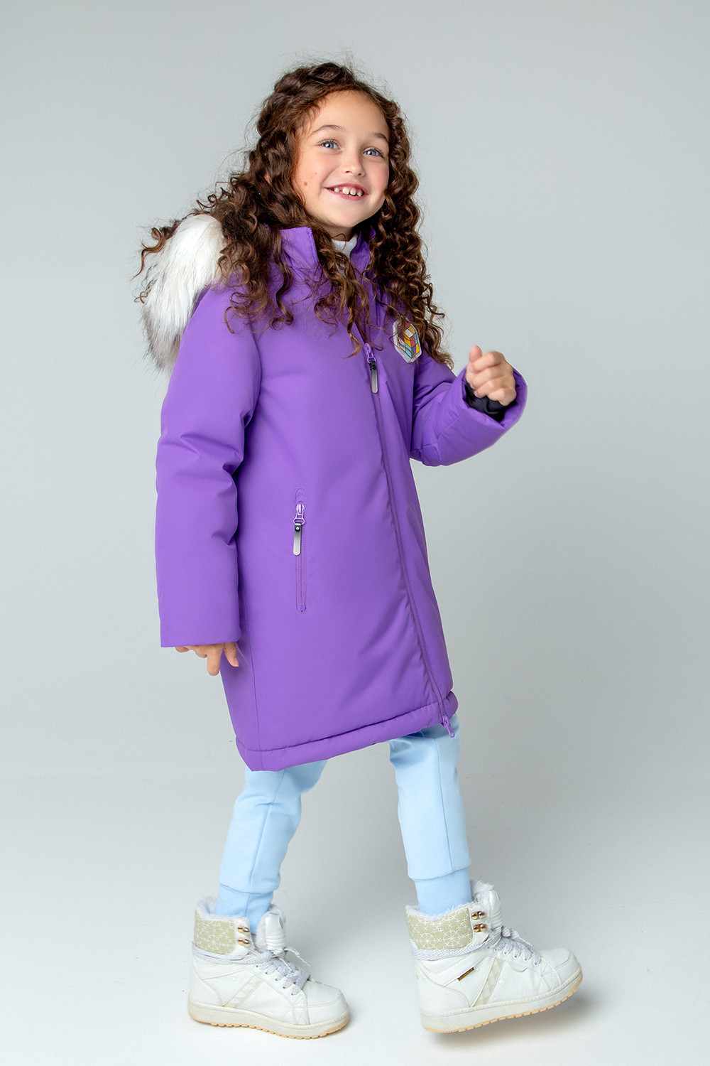 картинка Пальто зимнее для девочки Crockid ВК 38089/1 ГР от магазина детских товаров ALiSa