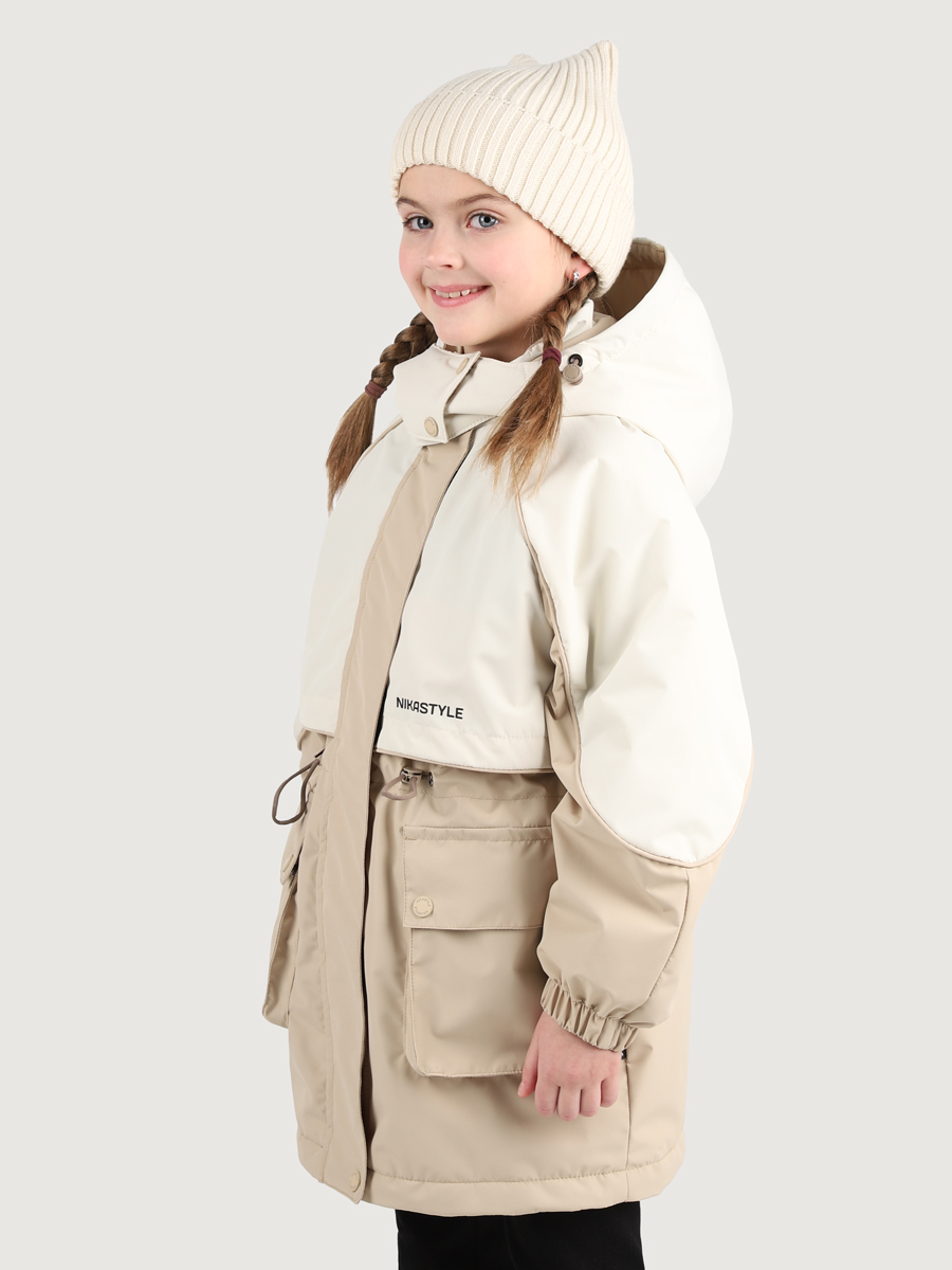 картинка Парка утеплённая для девочки NIKASTYLE 5м3425 Кешью латте от магазина детских товаров ALiSa
