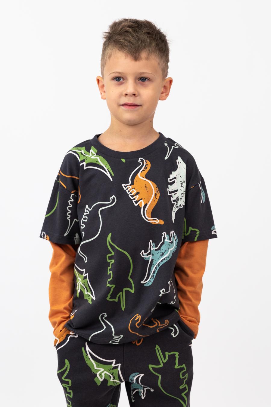 картинка Лонгслив для мальчика Baby Boom Ф131/2-К Дино Б116 от магазина детских товаров ALiSa