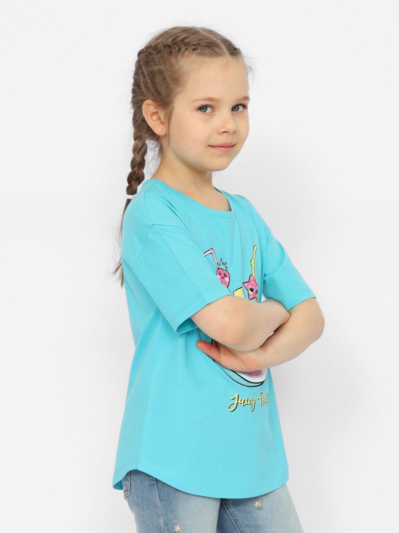 картинка Футболка для девочки CSKG 63651-40 Бирюзовый от магазина детских товаров ALiSa