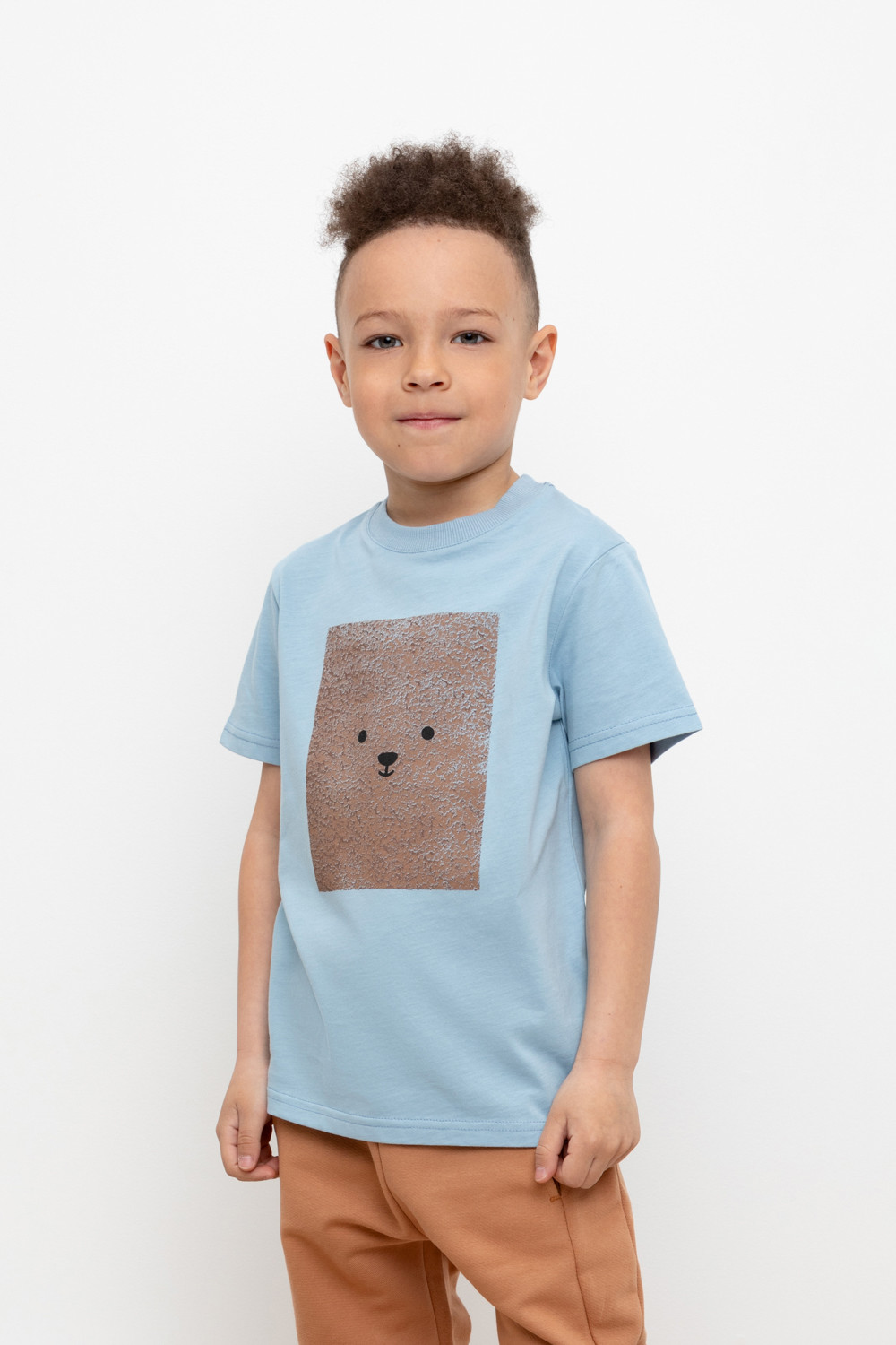 картинка Футболка для мальчика Crockid КР 302257 пыльно-синий к432 от магазина детских товаров ALiSa