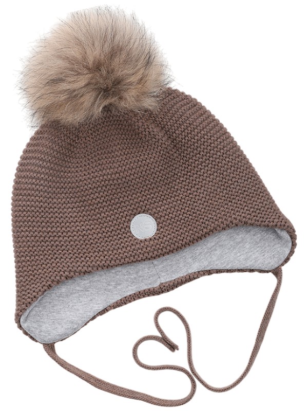 картинка Шапка утепленная NIKASTYLE 11з15524 Кофе от магазина детских товаров ALiSa