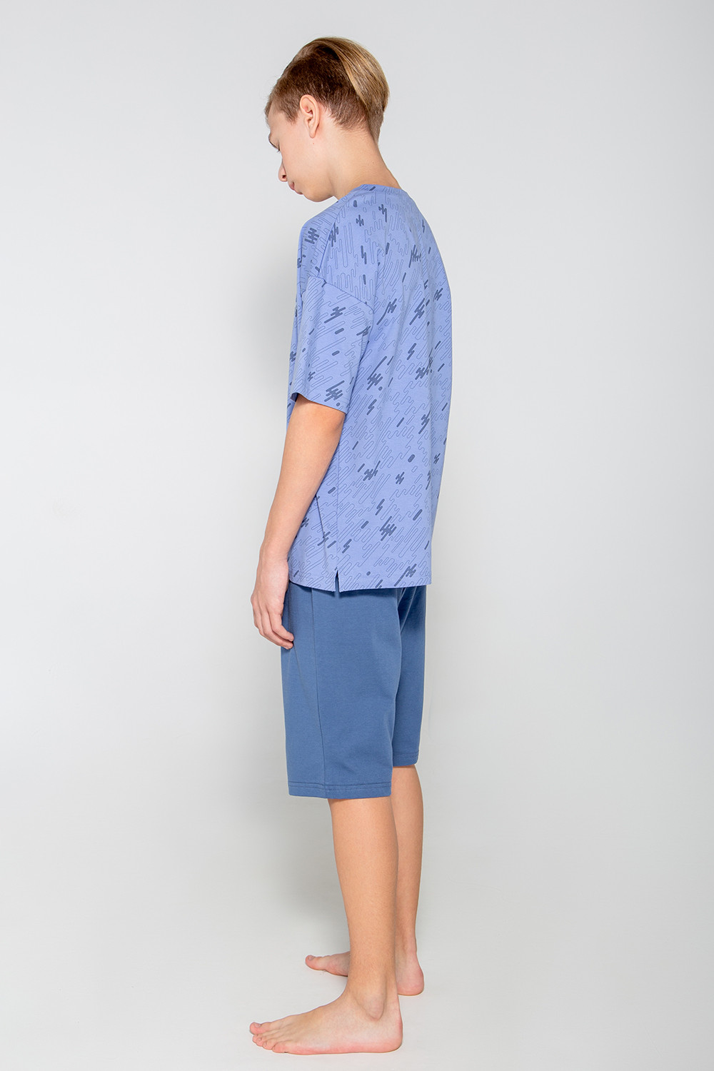 картинка Пижама для мальчика КБ 2808 пыльно-голубой джинс, грозовая туча от магазина детских товаров ALiSa