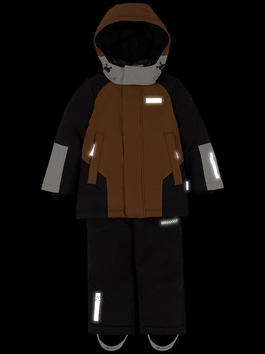 картинка Комплект зимний для мальчика NIKASTYLE 7з7124 Кэмел черный от магазина детских товаров ALiSa