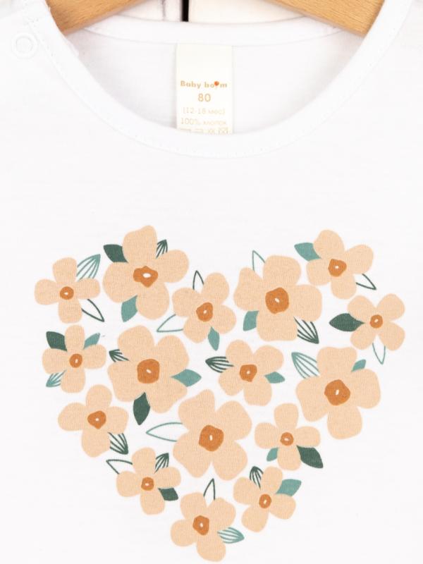 картинка Футболка для девочки Baby Boom Ф157/2-К Белый от магазина детских товаров ALiSa