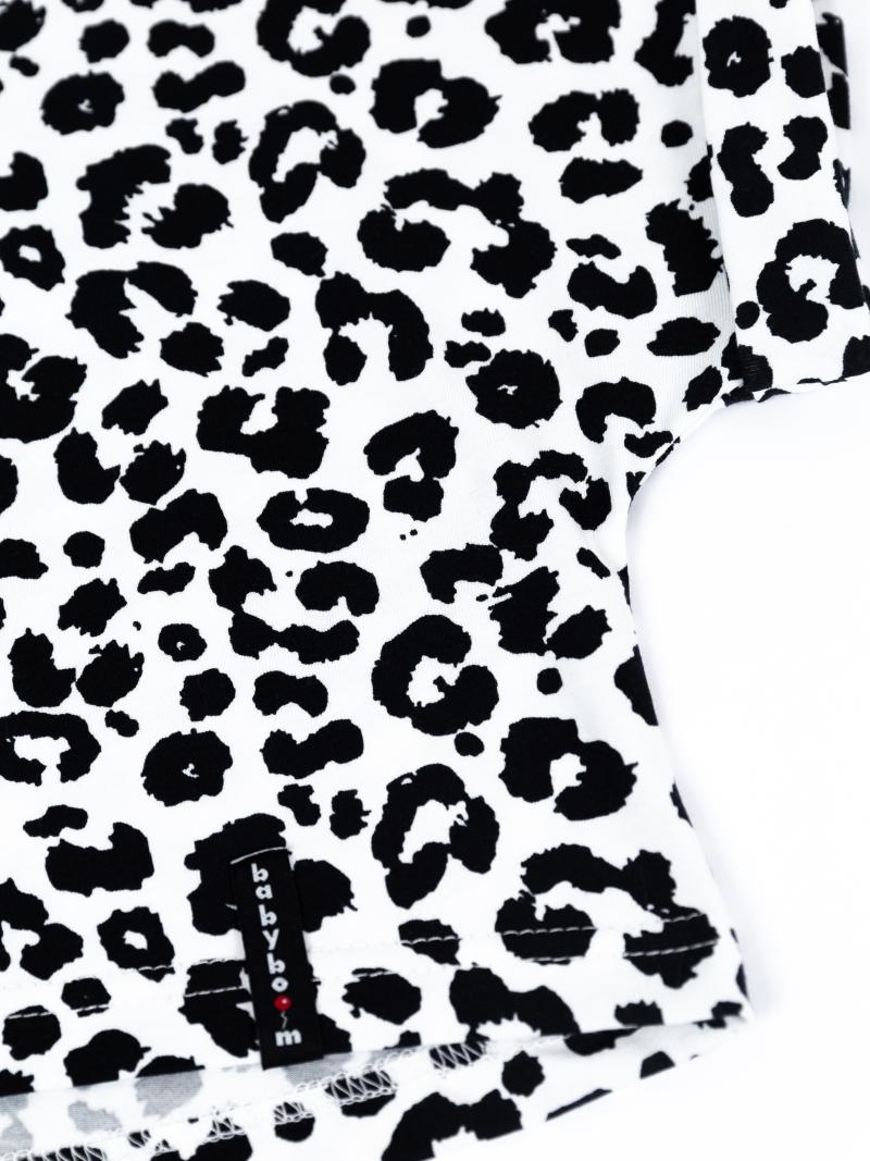картинка Футболка для девочки Baby Boom Ф125/1-К-Б Леопард чёрно белый от магазина детских товаров ALiSa