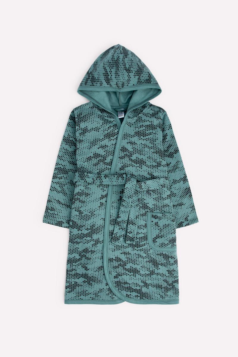 картинка Халат для мальчика Crockid К 5483 мозаика на зеленой полыне от магазина детских товаров ALiSa