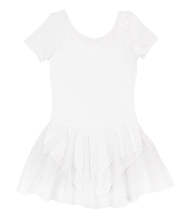 картинка Купальник гимнастический для девочки CAKG 40017-20 Белый от магазина детских товаров ALiSa