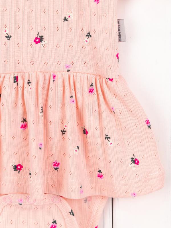 картинка Боди-платье для девочки Baby Boom Б138/4-Р Цветочки на пудре от магазина детских товаров ALiSa