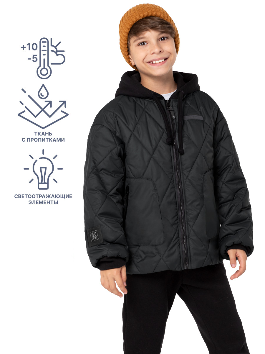 картинка Куртка утепленная для мальчика NIKASTYLE 4м6324 черный от магазина детских товаров ALiSa