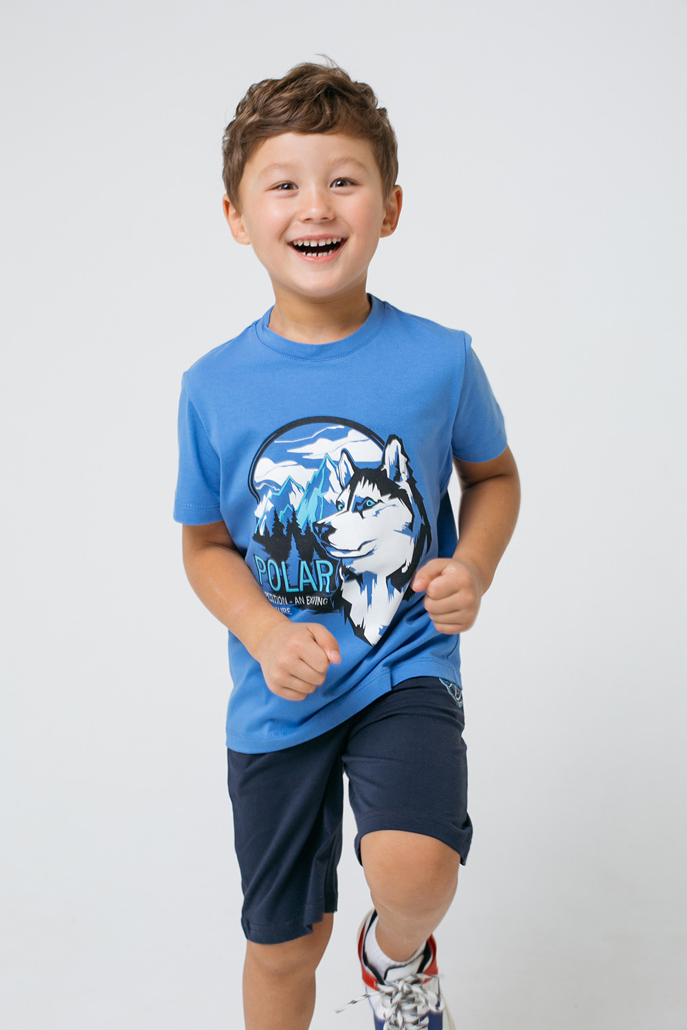 картинка Футболка для мальчика Crockid К 301401 голубой сапфир к1273 от магазина детских товаров ALiSa