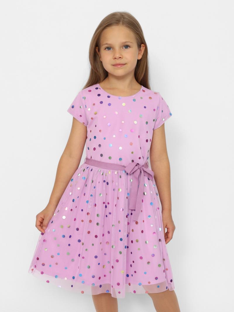 картинка Платье для девочки Cherubino CWKG 63636-45 Лаванда от магазина детских товаров ALiSa