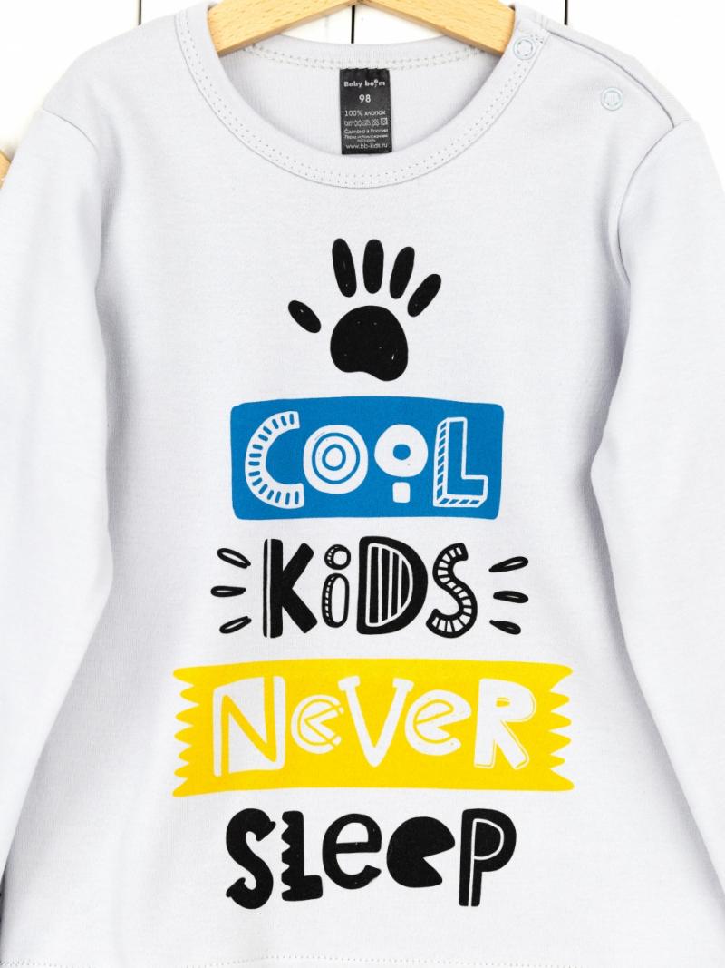 картинка Пижама для мальчика Baby Boom КС15/2-И серый жемчуг COIL NEVER + треугольники от магазина детских товаров ALiSa