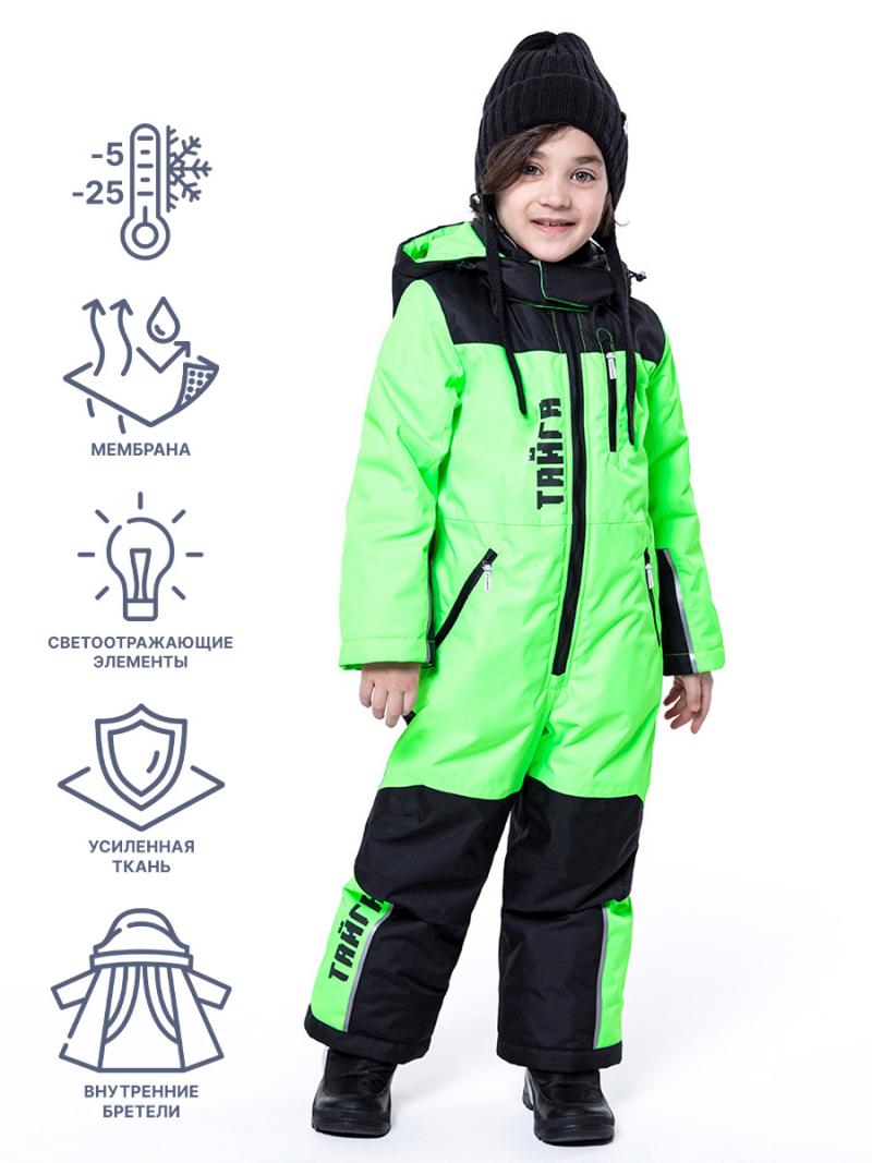 картинка Комбинезон зимний для мальчика NIKASTYLE 8з4123 салатовый неон от магазина детских товаров ALiSa