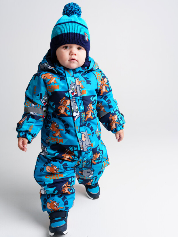 картинка Шапка утепленная для мальчика PL 32319033 Голубой, темно-синий от магазина детских товаров ALiSa