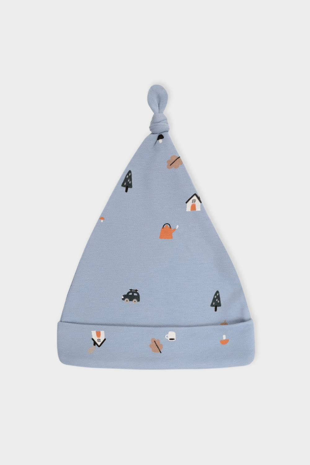 картинка Шапка детская Crockid К 8036 зимние домики на пылно-синем от магазина детских товаров ALiSa