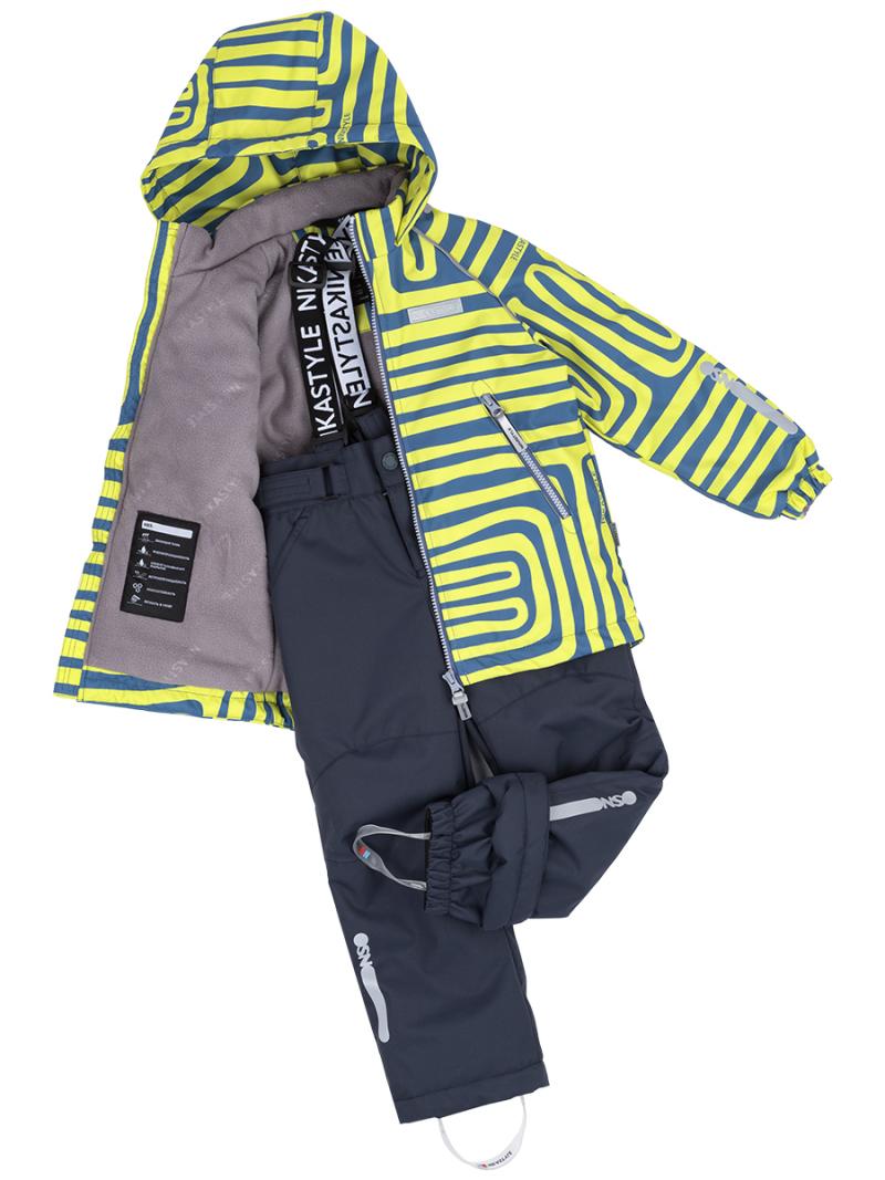 картинка Комплект утепленный для мальчика NIKASTYLE 7м1124 лайм графит от магазина детских товаров ALiSa